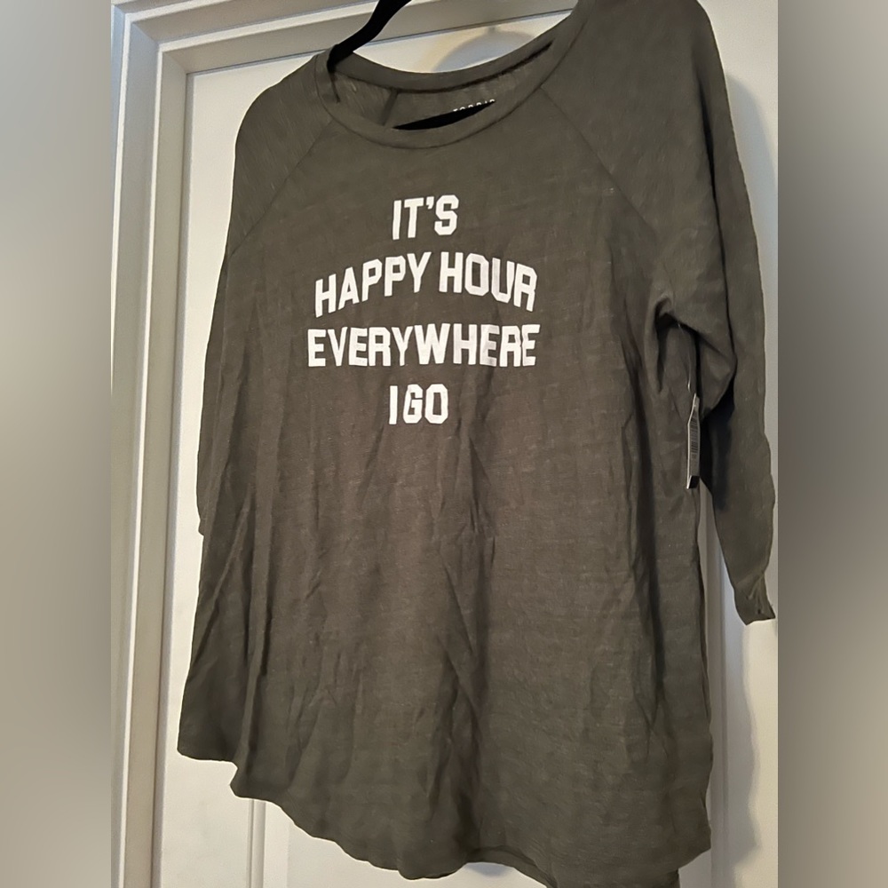 NWT Torrid heather green 3/4 sleeve tee sz 0